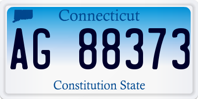 CT license plate AG88373