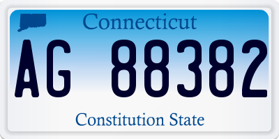 CT license plate AG88382