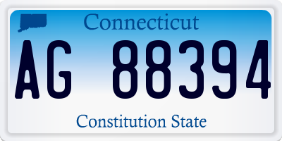 CT license plate AG88394