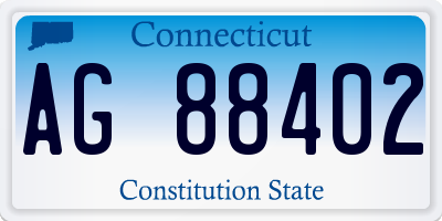 CT license plate AG88402