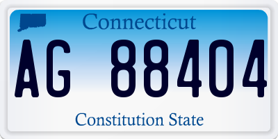 CT license plate AG88404