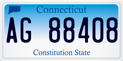 CT license plate AG88408
