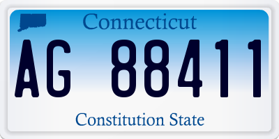 CT license plate AG88411