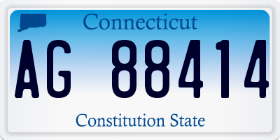 CT license plate AG88414