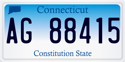 CT license plate AG88415