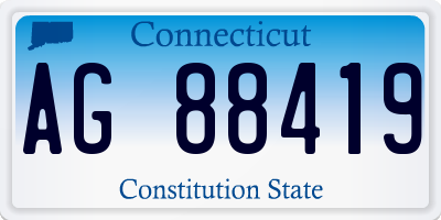 CT license plate AG88419