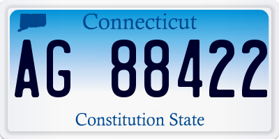 CT license plate AG88422