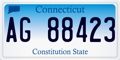 CT license plate AG88423
