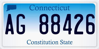 CT license plate AG88426
