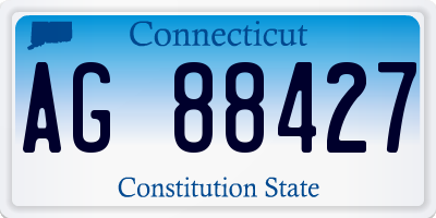 CT license plate AG88427