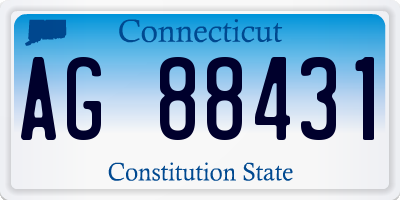 CT license plate AG88431