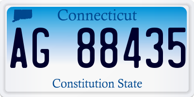 CT license plate AG88435