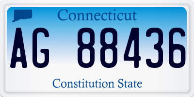 CT license plate AG88436