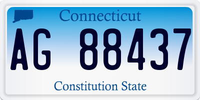 CT license plate AG88437