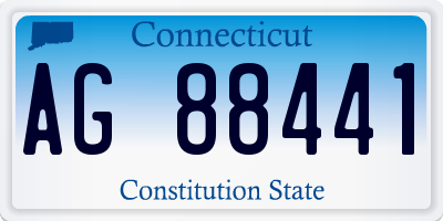 CT license plate AG88441