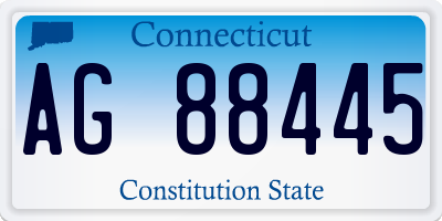 CT license plate AG88445