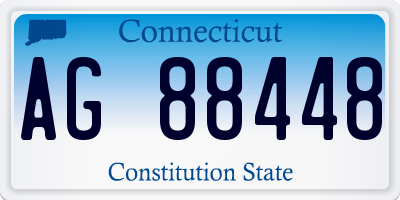 CT license plate AG88448