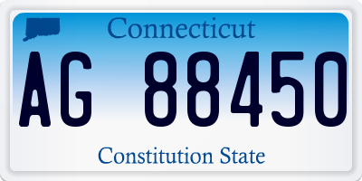 CT license plate AG88450