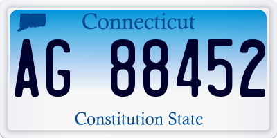 CT license plate AG88452