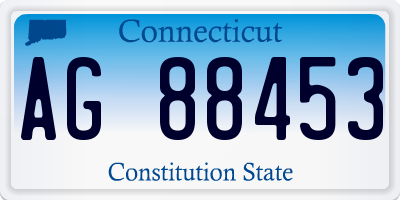 CT license plate AG88453