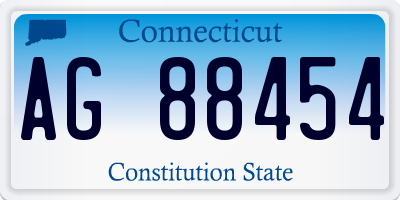 CT license plate AG88454