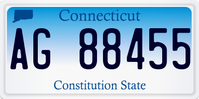 CT license plate AG88455