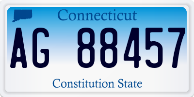 CT license plate AG88457