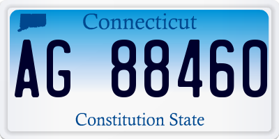 CT license plate AG88460