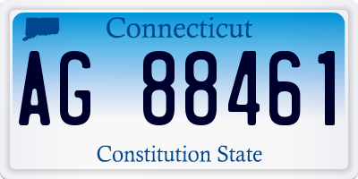 CT license plate AG88461