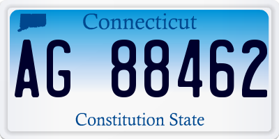 CT license plate AG88462