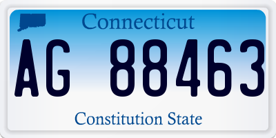 CT license plate AG88463