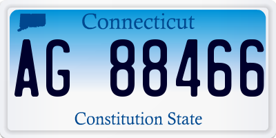 CT license plate AG88466
