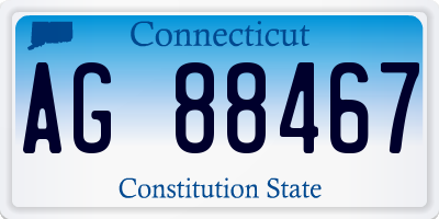CT license plate AG88467