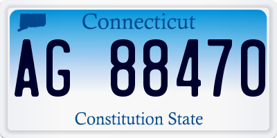 CT license plate AG88470