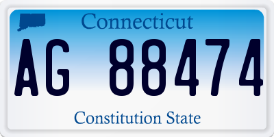 CT license plate AG88474