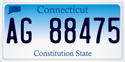 CT license plate AG88475