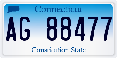 CT license plate AG88477