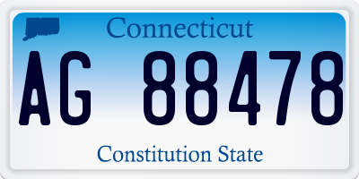 CT license plate AG88478
