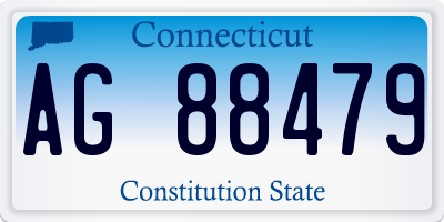 CT license plate AG88479