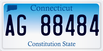 CT license plate AG88484