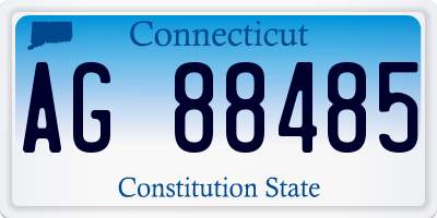 CT license plate AG88485
