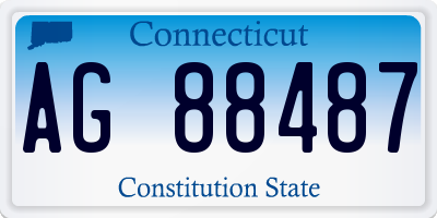 CT license plate AG88487