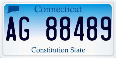 CT license plate AG88489