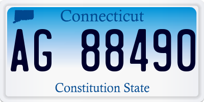 CT license plate AG88490