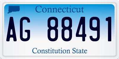 CT license plate AG88491