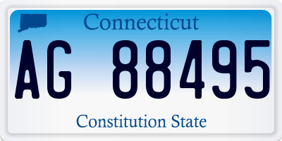 CT license plate AG88495