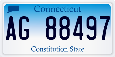 CT license plate AG88497