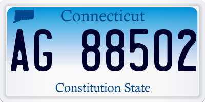 CT license plate AG88502