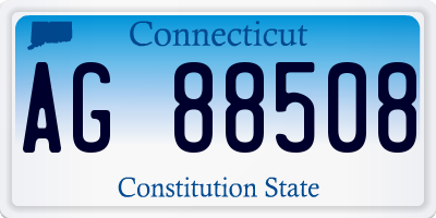 CT license plate AG88508