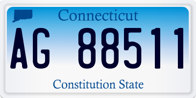 CT license plate AG88511